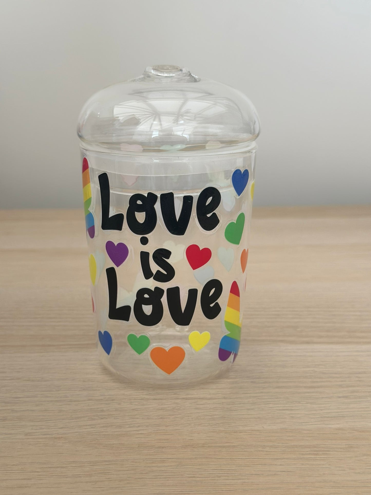 Love is Love Glass Dome Cup