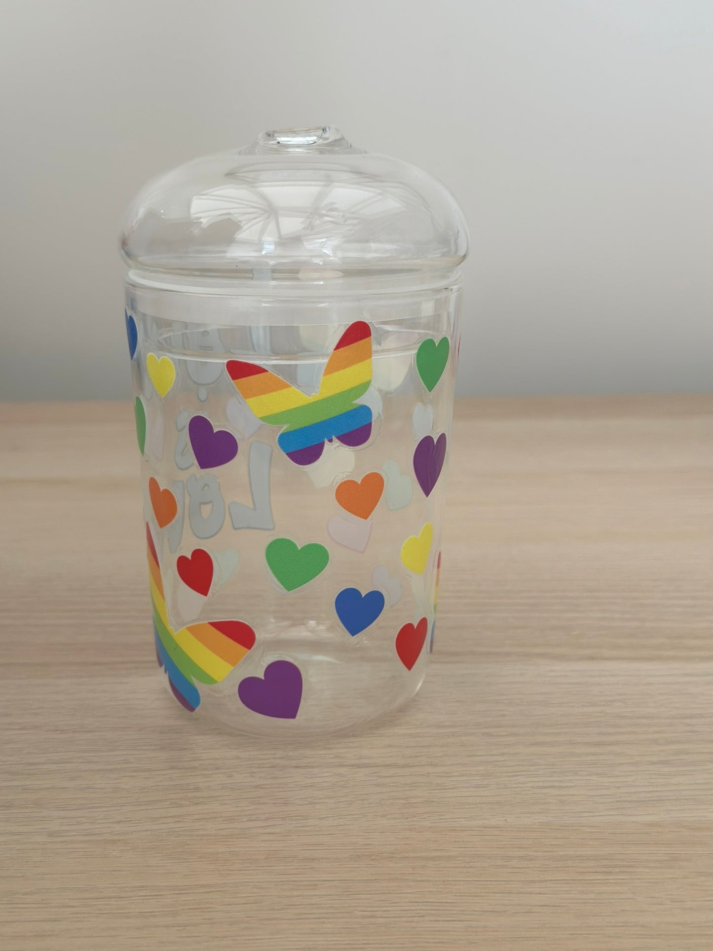 Love is Love Glass Dome Cup